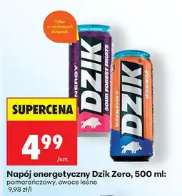Biedronka Napój energetyczny Zero pomarańczowy oferta