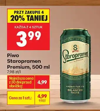 Biedronka Piwo Staropramen Premium oferta