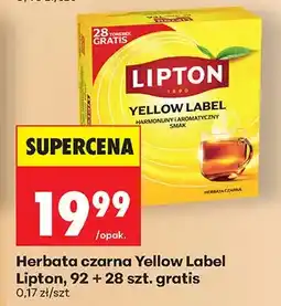 Biedronka Herbata czarna Yellow Label 92+28 szt. gratis oferta