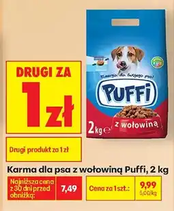 Biedronka Karma dla psa z wołowiną, 2 kg DRUGA ZA 1 ZŁ oferta
