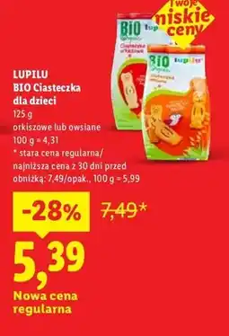 Lidl Ciasteczka dla dzieci Bio orkiszowe oferta