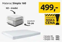 Black Red White Materac sprężynowy kieszeniowy Simplo 160x200 H2 oferta