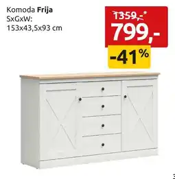 Black Red White Komoda Frija 153 cm oferta