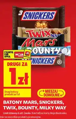 Biedronka Baton Mars, Snickers, Twix, Bounty, Milky Way oferta