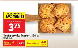 Biedronka Tost z szynką i serem oferta