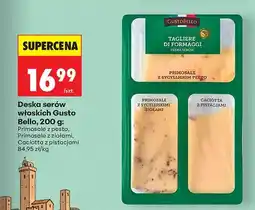 Biedronka Deska serów włoskich Primosale z pesto, Primosale z ziołami, Caciotta z pistacjami oferta