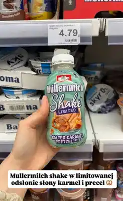 Dino Shake mleczny limited słony karmel precel oferta