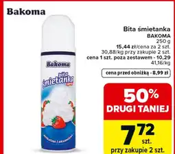 Carrefour Bita śmietana Bakoma oferta