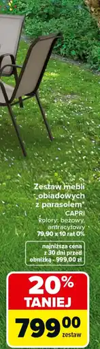Carrefour Zestaw mebli obiadowych Capri oferta