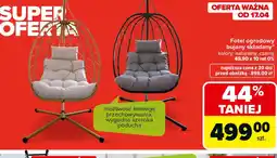 Carrefour Fotel ogrodowy bujany składany oferta