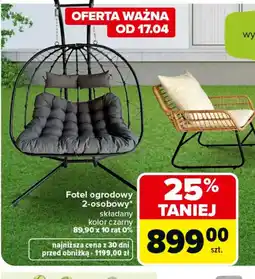 Carrefour Fotel ogrodowy 2-osobowy oferta