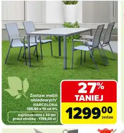 Carrefour Zestaw mebli obiadowych Barcelona oferta