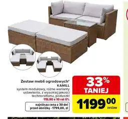 Carrefour Kamill Zestaw mebli ogrodowych oferta