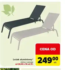 Carrefour Leżak aluminiowy oferta