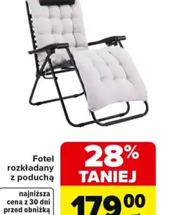 Carrefour Fotel rozkładany z poduchą oferta