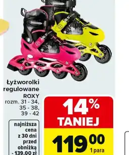 Carrefour Lyżworolki Roxy regulowane oferta