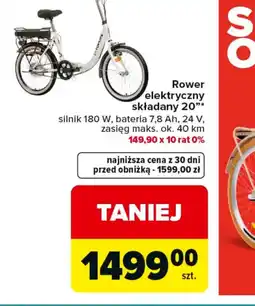 Carrefour Rower elektryczny składany 20" oferta