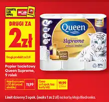 Biedronka Papier toaletowy Queen Supreme, 9 rolek oferta