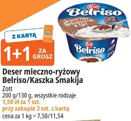 E.Leclerc Deser mleczno-ryżowy Belriso/Kaszka Smakija Zott oferta
