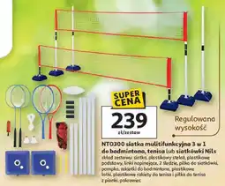 Auchan Siatka multifunkcyjna 3 w 1 do badmintona, tenisa lub siatkówki Nils oferta