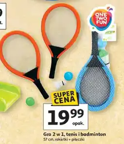 Auchan Gra 2 w 1, tenis i badminton 57 cm, rakietki + piłeczki oferta
