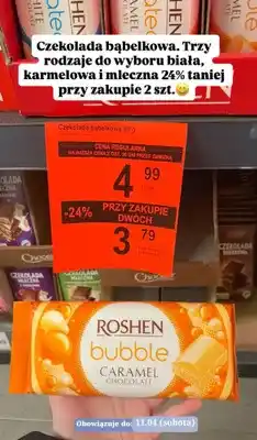 ALDI Czekolada bąbelkowa karmelowa oferta