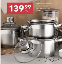 Nela Garnki nierdzewne z termometrem PABLO oferta