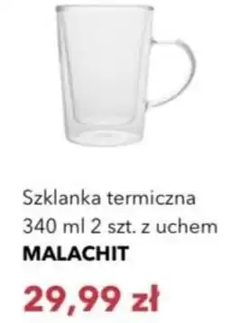 Nela Szklanka termiczna z uchem MALACHIT oferta