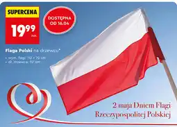 Biedronka Flaga Polski na drzewcu oferta
