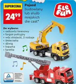 Biedronka Pojazd budowlany lub służb miejskich die cast Ele Fun oferta