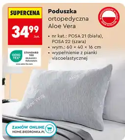 Biedronka Poduszka ortopedyczna Aloe Vera oferta