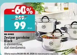 Biedronka MG HOME Zestaw garnków Black oferta