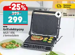 Biedronka Grill elektryczny MGR-14M, z termostatem MPM oferta