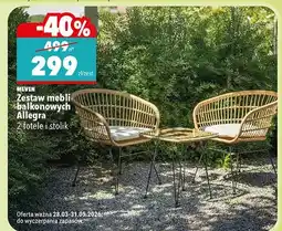 Biedronka Zestaw mebli ogrodowych Allegra 2 fotele i stolik oferta
