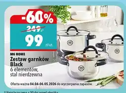 Biedronka Zestaw garnków Black 6 elementów, stal nierdzewna oferta