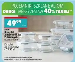 Biedronka Komplet pojemników 2-dzielnych oferta