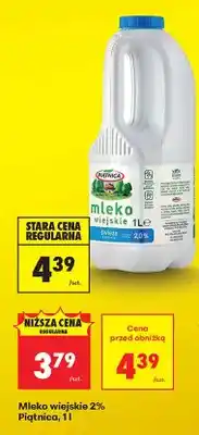 Biedronka Mleko wiejskie 2% oferta