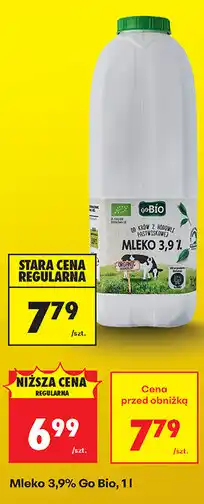 Biedronka Mleko 3,9% Go Bio oferta