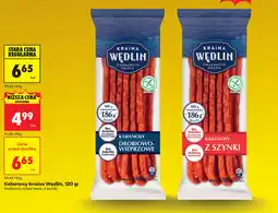 Biedronka Kabanosy Kraina Wędlin, 120 g: drobiowo-wieprzowe, z szynki oferta