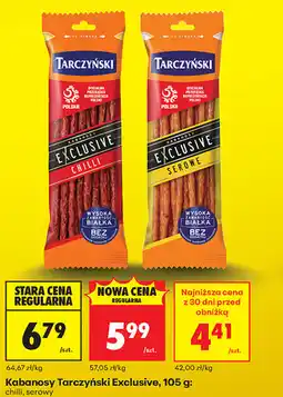 Biedronka Kabanosy Tarczyński Exclusive, 105 g: chilli, serowy oferta