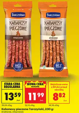 Biedronka Kabanosy pieczone Tarczyński, 230 g: drobiowe, wieprzowe oferta