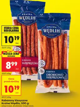 Biedronka Kabanosy klasyczne Kraina Wędlin, 300 g oferta