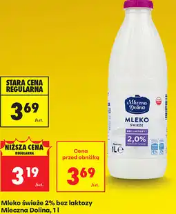 Biedronka Mleko świeże 2% bez laktozy Mleczna Dolina oferta
