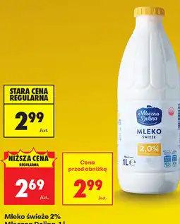 Biedronka Mleko świeże 2% Mleczna Dolina oferta