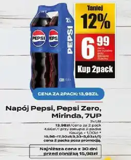 Supeco Napój pepsi, pepsi zero, mirinda, 7up oferta