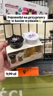 Biedronka Pojemniki na przyprawy z motywem kota oferta