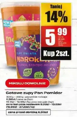 Supeco Gotowe zupy pan pomidor oferta