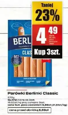 Supeco Parówki berlinki classic oferta