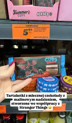 Biedronka Tartaletki Stranger Things z mlecznej czekolady z malinowym nadzieniem oferta