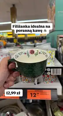 Biedronka Filiżanka z motywem kwiatowym oferta